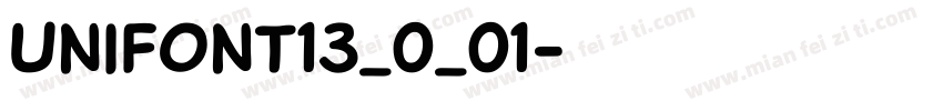 Unifont点阵黑体13_0_01字体转换