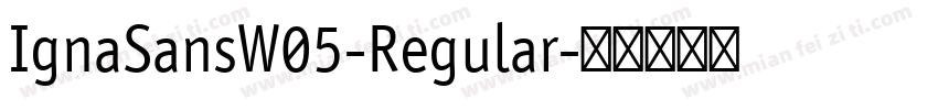 IgnaSansW05-Regular字体转换