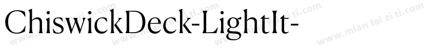 ChiswickDeck-LightIt字体转换