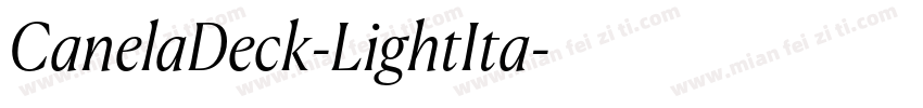 CanelaDeck-LightIta字体转换