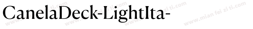 CanelaDeck-LightIta字体转换