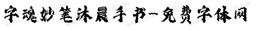 字魂妙笔沐晨手书字体转换