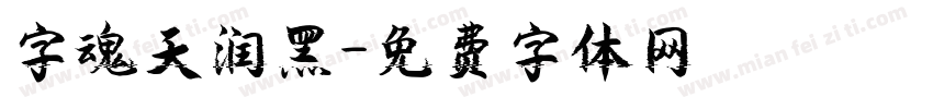 字魂天润黑字体转换