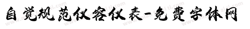 自觉规范仪容仪表字体转换