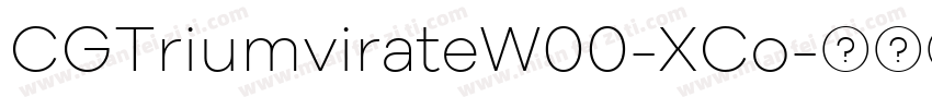 CGTriumvirateW00-XCo字体转换