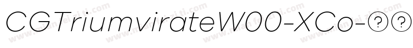 CGTriumvirateW00-XCo字体转换