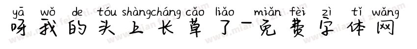 呀我的头上长草了字体转换