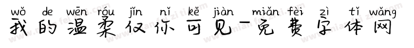 我的温柔仅你可见字体转换