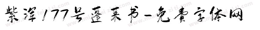 紫浑177号蓬莱书字体转换