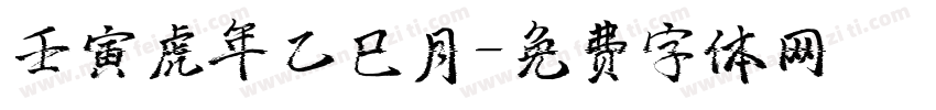 壬寅虎年乙巳月字体转换