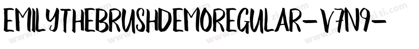 EmilyTheBrushDemoRegular-v7n9字体转换
