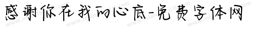 感谢你在我的心底字体转换