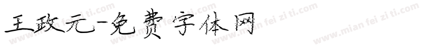 王政元字体转换
