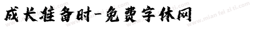 成长准备时字体转换