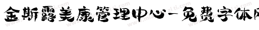 金斯露美康管理中心字体转换