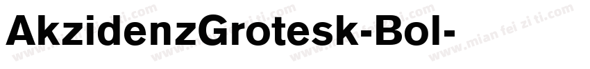 AkzidenzGrotesk-Bol字体转换