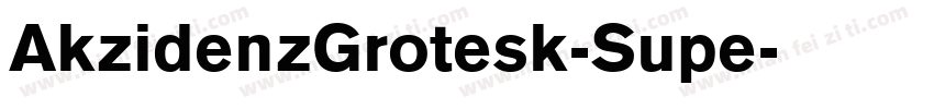 AkzidenzGrotesk-Supe字体转换