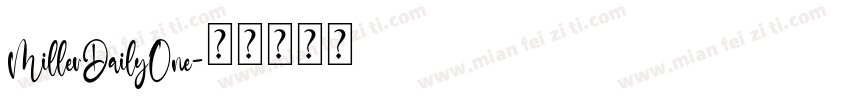 MillerDailyOne字体转换