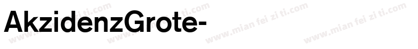 AkzidenzGrote字体转换