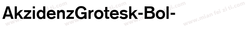 AkzidenzGrotesk-Bol字体转换