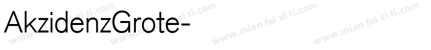 AkzidenzGrote字体转换