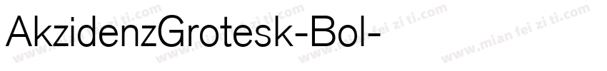 AkzidenzGrotesk-Bol字体转换