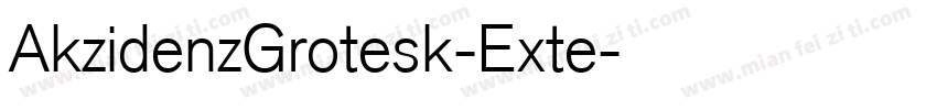 AkzidenzGrotesk-Exte字体转换