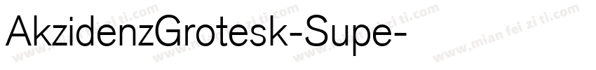 AkzidenzGrotesk-Supe字体转换