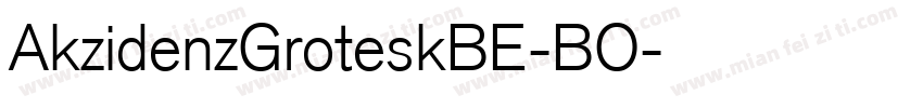 AkzidenzGroteskBE-BO字体转换