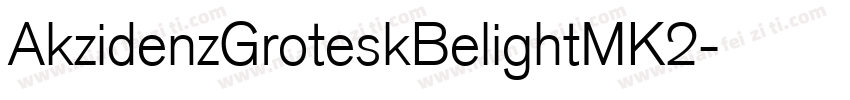 AkzidenzGroteskBelightMK2字体转换