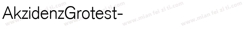 AkzidenzGrotest字体转换
