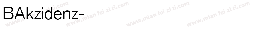 BAkzidenz字体转换