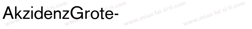AkzidenzGrote字体转换