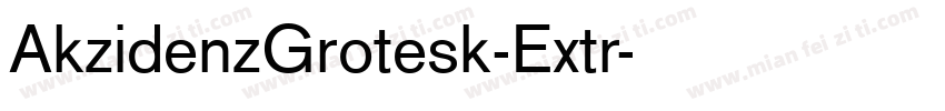 AkzidenzGrotesk-Extr字体转换