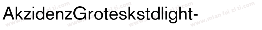 AkzidenzGroteskstdlight字体转换