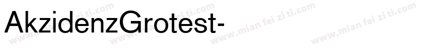 AkzidenzGrotest字体转换