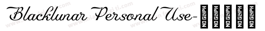 BlacklunarPersonalUse字体转换