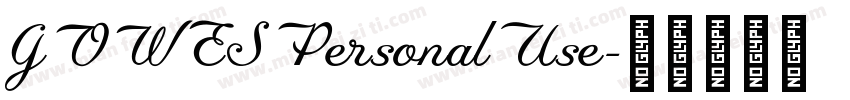 GOWESPersonalUse字体转换