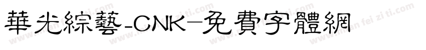 华光综艺_CNK字体转换