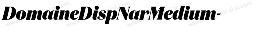 DomaineDispNarMedium字体转换