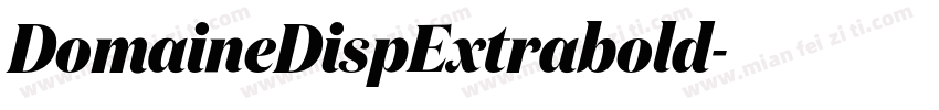DomaineDispExtrabold字体转换
