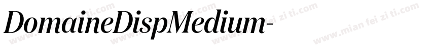 DomaineDispMedium字体转换