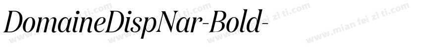 DomaineDispNar-Bold字体转换