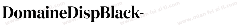 DomaineDispBlack字体转换