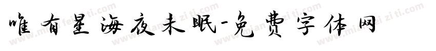 唯有星海夜未眠字体转换