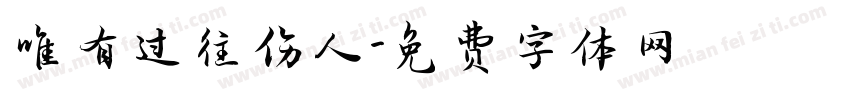 唯有过往伤人字体转换