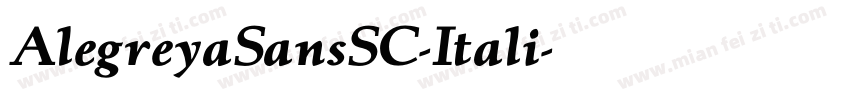 AlegreyaSansSC-Itali字体转换
