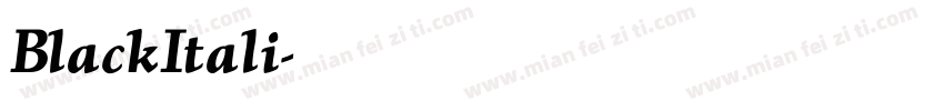 BlackItali字体转换