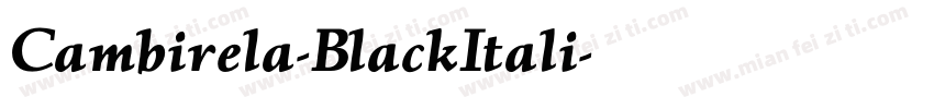 Cambirela-BlackItali字体转换