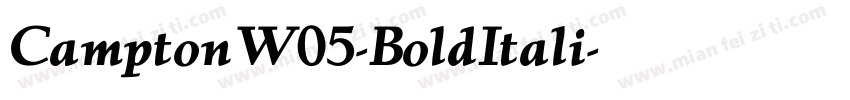 CamptonW05-BoldItali字体转换